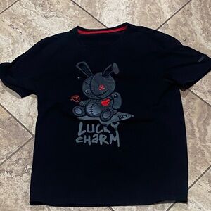 Lucky Charm Bunny Black Men's T-Shirt